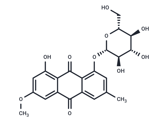 大黃素甲醚-8-o-β-D-葡萄糖苷,Physion 8-O-β-D-glucoside