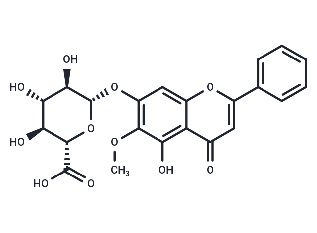 千層紙素A-7-0-Β-D-葡萄糖醛酸苷,Oroxylin A-7-O-glucuronide