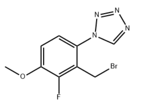 1-(2-(bromomethyl)-3-fluoro-4-methoxyphenyl)-1H-tetrazole,1-(2-(bromomethyl)-3-fluoro-4-methoxyphenyl)-1H-tetrazole