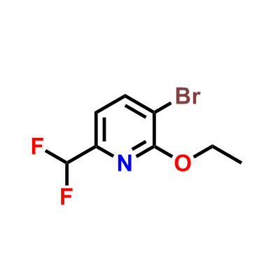 3-溴-6-(二氟甲基)-2-乙氧基吡啶,3-Bromo-6-(difluoromethyl)-2-ethoxypyridine