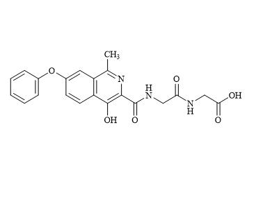 2-（2-（(4-羥基-1-甲基-7-苯氧基異喹啉-3羰基)氨基）-乙酰氨基）乙酸,2-(2-(4-hydroxy-1-methyl-7-phenoxyisoquinoline-3carbonyl)amino)-acetylamino)acetic acid