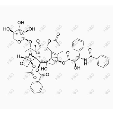 7-木糖基紫杉醇,(2aR,4S,4aS,6R,9S,11S,12S,12aR,12bS)-9-(((2R,3S)-3-benzamido-2-hydroxy-3-phenylpropanoyl)oxy)-12-(benzoyloxy)-11-hydroxy-4a,8,13,13-tetramethyl-5-oxo-4-(((2R,3R,4S,5R)-3,4,5-trihydroxytetrahydro-2H-pyran-2-yl)oxy)-2a,3,4,4a,5,6,9,10,11,12,12a,12b-dodecahydro-1H-7,11-methanocyclodeca[3,4]benzo[1,2-b]oxete-6,12b-diyl diacetate