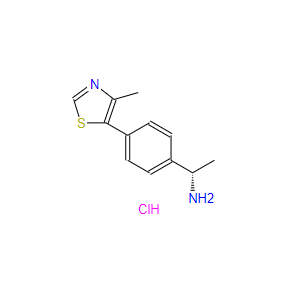 (S)-1-(4-(4-甲基噻唑-5-基)苯基)乙-1-胺二鹽酸鹽,(R)-1-(4-(4-methylthiazol-5-yl)phenyl)ethan-1-amine HCl