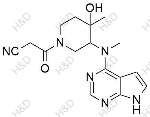 托法替尼雜質(zhì)115,3-(4-hydroxy-4-methyl-3-(methyl(7H-pyrrolo[2,3-d]pyrimidin-4-yl)amino)piperidin-1-yl)-3-oxopropanenitrile