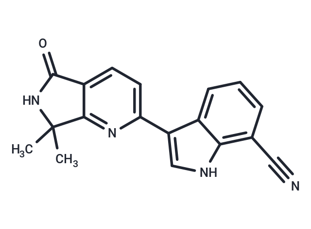 化合物 T9752,3-(7,7-dimethyl-5-oxo-6,7-dihydro-5H-pyrrolo[3,4-b]pyridin-2-yl)-1H-indole-7-carbonitrile