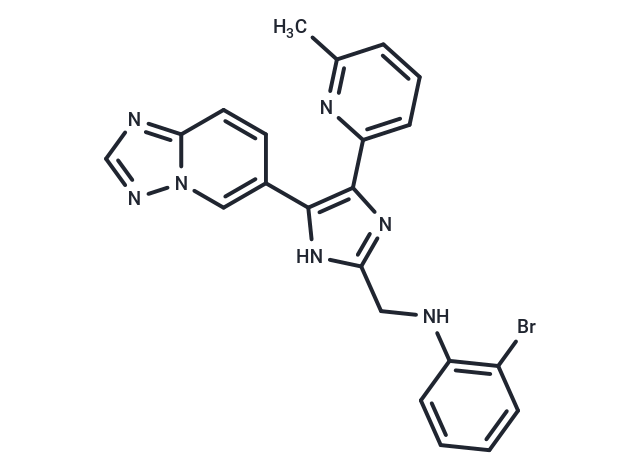 化合物 T9837,N-((4-([1,2,4]triazolo[1,5-a]pyridin-6-yl)-5-(6-methylpyridin-2-yl)-1H-imidazol-2-yl)methyl)-2-bromoaniline