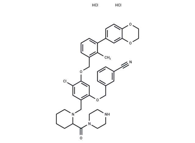 化合物T40111L,BMS-1166-N-piperidine-CO-N-piperazine dihydrochloride