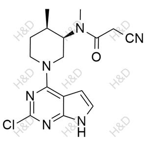 托法替尼雜質(zhì)Z,N-((3R,4R)-1-(2-chloro-7H-pyrrolo[2,3-d]pyrimidin-4-yl)-4-methylpiperidin-3-yl)-2-cyano-N-methylacetamide