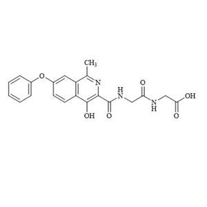 2-（2-（(4-羥基-1-甲基-7-苯氧基異喹啉-3羰基)氨基）-乙酰氨基）乙酸,2-(2-(4-hydroxy-1-methyl-7-phenoxyisoquinoline-3carbonyl)amino)-acetylamino)acetic acid