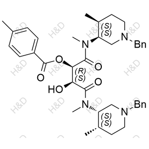 托法替尼雜質(zhì)68,(2R,3S)-1,4-bis(((3S,4S)-1-benzyl-4-methylpiperidin-3-yl)(methyl)amino)-3-hydroxy-1,4-dioxobutan-2-yl 4-methylbenzoate