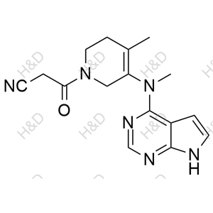 托法替尼雜質(zhì)91,3-(4-methyl-3-(methyl(7H-pyrrolo[2,3-d]pyrimidin-4-yl)amino)-5,6-dihydropyridin-1(2H)-yl)-3-oxopropanenitrile