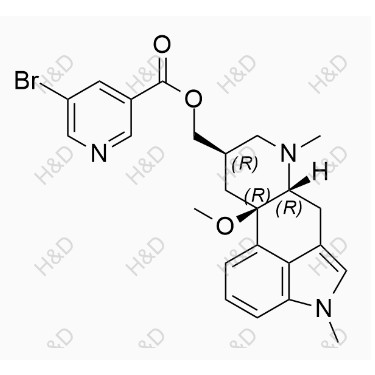 尼麦角林杂质N,((6aR,9R,10aR)-10a-methoxy-4,7-dimethyl-4,6,6a,7,8,9,10,10a-octahydroindolo[4,3-fg]quinolin-9-yl)methyl 5-bromonicotinate