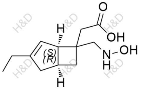 米诺巴林杂质29,2-((1R,5S)-3-ethyl-6-((hydroxyamino)methyl)bicyclo[3.2.0]hept-3-en-6-yl)acetic acid