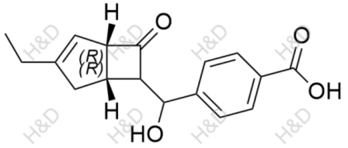 米諾巴林雜質(zhì)35,4-(((1R,5R)-3-ethyl-7-oxobicyclo[3.2.0]hept-2-en-6-yl)(hydroxy)methyl)benzoic acid