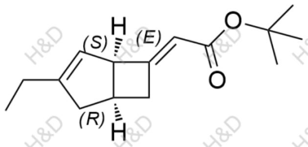 米諾巴林雜質(zhì)47,(E)-tert-butyl 2-((1R,5S)-3-ethylbicyclo[3.2.0]hept-3-en-6-ylidene)acetate