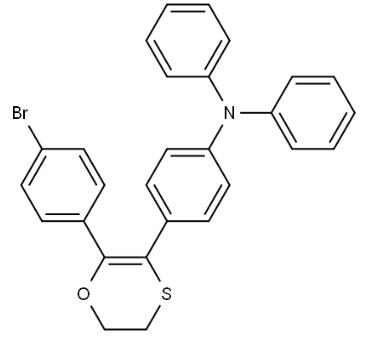 Benzenamine, 4-[2-(4-bromophenyl)-5,6-dihydro-1,4-oxathiin-3-yl]-N,N-diphenyl-,Benzenamine, 4-[2-(4-bromophenyl)-5,6-dihydro-1,4-oxathiin-3-yl]-N,N-diphenyl-