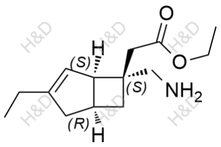 米諾巴林雜質(zhì)63,ethyl 2-((1R,5S,6S)-6-(aminomethyl)-3-ethylbicyclo[3.2.0]hept-3-en-6-yl)acetate