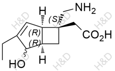 米諾巴林雜質(zhì)65,2-((1R,5R,6S)-6-(aminomethyl)-3-ethyl-2-hydroxybicyclo[3.2.0]hept-3-en-6-yl)acetic acid