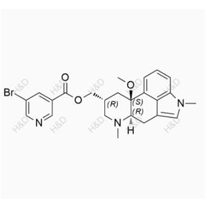 尼麥角林,((6aR,9R,10aS)-10a-methoxy-4,7-dimethyl-4,6,6a,7,8,9,10,10a-octahydroindolo[4,3-fg]quinolin-9-yl)methyl 5-bromonicotinate