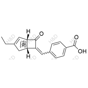 米諾巴林雜質(zhì)36,4-(((1S,5R)-3-ethyl-7-oxobicyclo[3.2.0]hept-2-en-6-ylidene)methyl)benzoic acid