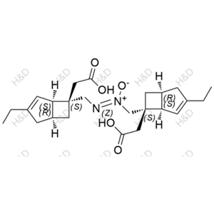 (E)-1,2-bis(((1R,5S,6S)-6-(carboxymethyl)-3-ethylbicyclo[3.2.0]hept-3-en-6-yl)methyl)diazene oxide	米诺巴林杂质38	