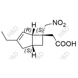 米諾巴林雜質(zhì)46,2-((1S,5R,6S)-3-ethyl-6-(nitromethyl)bicyclo[3.2.0]hept-3-en-6-yl)acetic acid