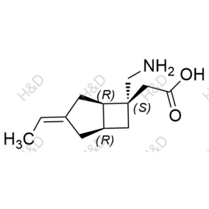 2-((1R,5R,6S,E)-6-(aminomethyl)-3-ethylidenebicyclo[3.2.0]heptan-6-yl)acetic acid	米诺巴林杂质57	