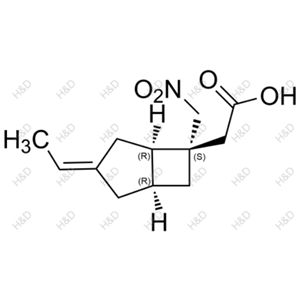 米諾巴林雜質(zhì)58,2-((1R,5R,6S,Z)-3-ethylidene-6-(nitromethyl)bicyclo[3.2.0]heptan-6-yl)acetic acid