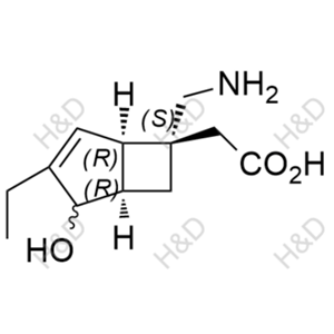 米諾巴林雜質(zhì)65,2-((1R,5R,6S)-6-(aminomethyl)-3-ethyl-2-hydroxybicyclo[3.2.0]hept-3-en-6-yl)acetic acid