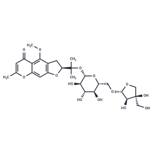 5-O-甲基維斯阿米醇-4'-O-β-D-呋喃芹糖基-(1→6)-β-D-吡喃葡萄糖苷|TQ0240|TargetMol