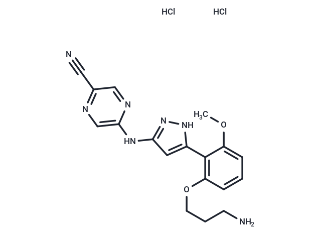 化合物 Prexasertib dihydrochloride,Prexasertib dihydrochloride