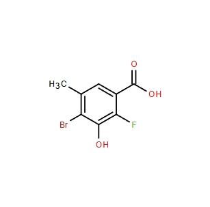 苯甲酸，4-溴-2-氟-3-羥基-5-甲基-,Benzoic acid, 4-bromo-2-fluoro-3-hydroxy-5-methyl-