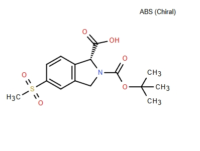 （R） -2-（叔丁氧羰基）-5-（甲基磺酰基）異吲哚啉-1-羧酸,(R)-2-(TERT-BUTOXYCARBONYL)-5-(METHYLSULFONYL)ISOINDOLINE-1-CARBOXYLIC ACID