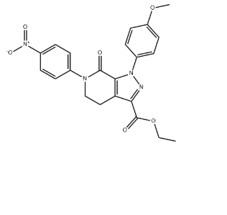 4,5,6,7-四氫-1-(4-甲氧基苯基)-6-(4-硝基苯基)-7-氧代-1H-吡唑并[3,4-C]吡啶-3-羧酸乙酯,Ethyl 1-(4-methoxyphenyl)-6-(4-nitrophenyl)-7-oxo-4,5,6,7-tetrahydro-1H-pyrazolo[3,4-c]pyridine-3