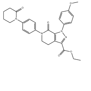 1-(4-甲氧基苯基)-7-氧代-6-[4-(2-氧代哌啶-1-基)苯基]-4,5,6,7-四氫-1H-吡唑并[3,4-C]吡啶-3-羧酸乙酯,Apixaban V