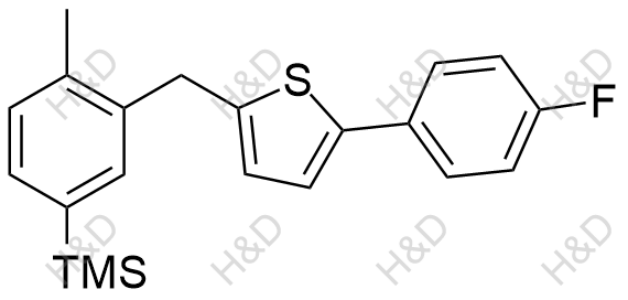 卡格列凈雜質(zhì)26,(3-((5-(4-fluorophenyl)thiophen-2-yl)methyl)-4-methylphenyl)trimethylsilane