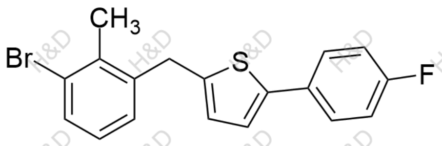 卡格列凈雜質(zhì)51,2-(3-bromo-2-methylbenzyl)-5-(4-fluorophenyl)thiophene