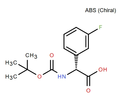 N-BOC-R-3-氟苯甘氨酸,Boc-(R)-2-amino-2-(3-fluorophenyl)acetic acid