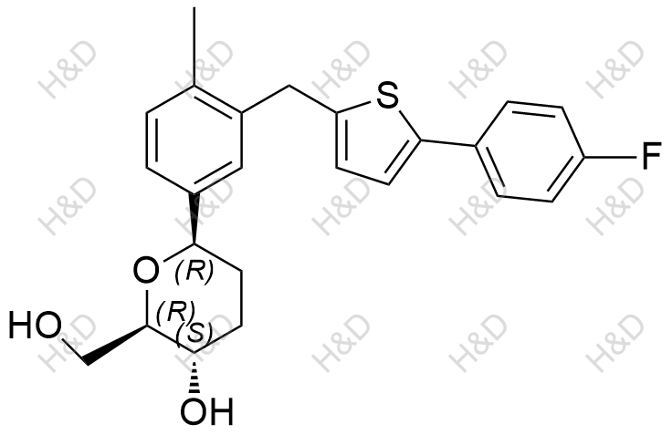 卡格列凈雜質(zhì)77,(2R,3S,6R)-6-(3-((5-(4-fluorophenyl)thiophen-2-yl)methyl)-4-methylphenyl)-2-(hydroxymethyl)tetrahydro-2H-pyran-3-ol