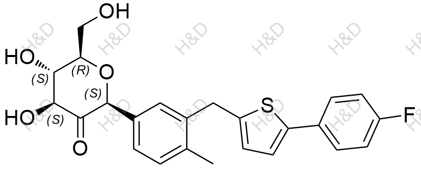 卡格列凈雜質(zhì)92,(2S,4S,5S,6R)-2-(3-((5-(4-fluorophenyl)thiophen-2-yl)methyl)-4-methylphenyl)-4,5-dihydroxy-6-(hydroxymethyl)dihydro-2H-pyran-3(4H)-one