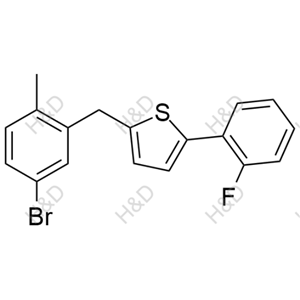 2-(5-bromo-2-methylbenzyl)-5-(2-fluorophenyl)thiophene	卡格列净杂质10	