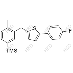 (3-((5-(4-fluorophenyl)thiophen-2-yl)methyl)-4-methylphenyl)trimethylsilane	卡格列净杂质26	