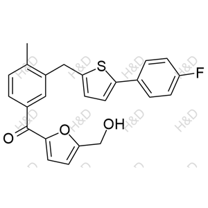 (3-((5-(4-fluorophenyl)thiophen-2-yl)methyl)-4-methylphenyl)(5-(hydroxymethyl)furan-2-yl)methanone	卡格列净杂质27	