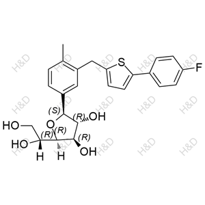 卡格列凈雜質(zhì)35,(2R,3R,4R,5S)-2-((R)-1,2-dihydroxyethyl)-5-(3-((5-(4-fluorophenyl)thiophen-2-yl)methyl)-4-methylphenyl)tetrahydrofuran-3,4-diol