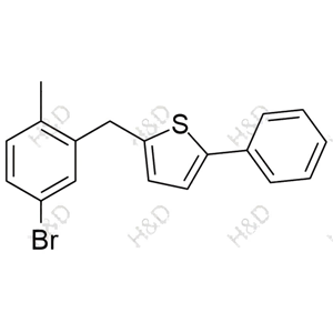 2-(5-bromo-2-methylbenzyl)-5-phenylthiophene	卡格列净杂质37