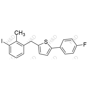 2-(4-fluorophenyl)-5-(3-iodo-2-methylbenzyl)thiophene	卡格列净杂质49	