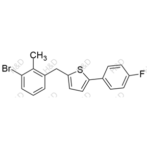 2-(3-bromo-2-methylbenzyl)-5-(4-fluorophenyl)thiophene	卡格列净杂质51	