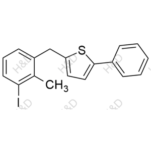 2-(3-iodo-2-methylbenzyl)-5-phenylthiophene	卡格列净杂质54	