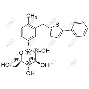 卡格列净杂质63,(2R,3S,4R,5R,6R)-2-(hydroxymethyl)-6-(4-methyl-3-((5-phenylthiophen-2-yl)methyl)phenyl)tetrahydro-2H-pyran-3,4,5-triol