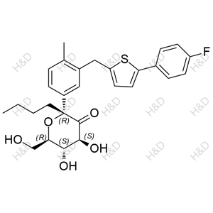 卡格列凈雜質(zhì)93,(2R,4S,5S,6R)-2-butyl-2-(3-((5-(4-fluorophenyl)thiophen-2-yl)methyl)-4-methylphenyl)-4,5-dihydroxy-6-(hydroxymethyl)dihydro-2H-pyran-3(4H)-one